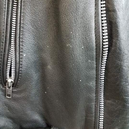 Genuine Black Leather Vest - Size 56 image number 3