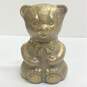 Brass Pedestal Vase/Teddy Bear Book End / Elephant Figurine Lot of 3 image number 3