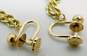 Vintage 14k Yellow Gold Rope Chain Screw Back Earrings 2.7g image number 2