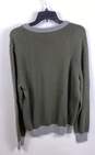 NWT DKNY Mens Military Green Cotton Knit Long Sleeve Pullover Sweater Size L image number 2