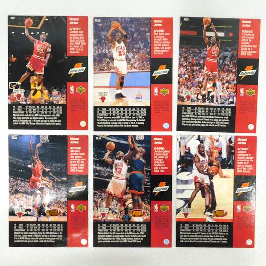 2000 Michael Jordan Upper Deck Gatorade Jumbo Cards Complete 1-6 image number 2