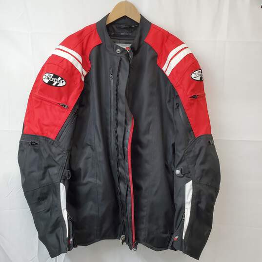 Joe Rocket Red White & Black Poly Structured Riding jacket Size 3XL image number 1