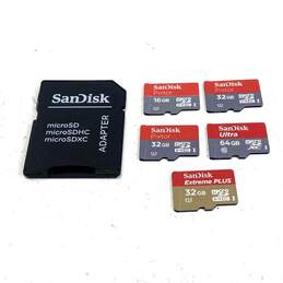 SanDisk Assorted MicroSD Card Lot of 6 with Adapter