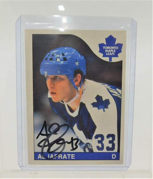Al Iafrate Autographed Hockey Card Toronto Maple Leafs image number 1