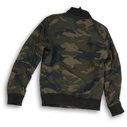 Hollister Mens Green Camouflage Long Sleeve Full Zip Bomber Jacket Size XS alternative image