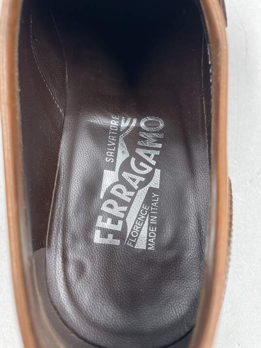 Authentic Salvatore Ferragamo Liverpool Tan Loafers M 7.5D image number 8