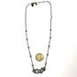 Designer Liz Palacios Silver-Tone Blue Crystal Stone Link Chain Necklace image number 4