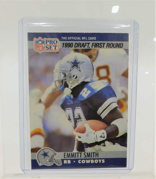 1990 HOF Emmitt Smith Pro-Set Rookie Dallas Cowboys image number 1