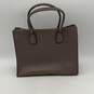 Michael Kors Womens Mercer Gray Leather Lock Charm Convertible Tote Handbag image number 2