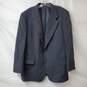 Authenticated Oscar De La Renta Men's Black Wool Pinstriped 2PC Suit Set 44R W38 image number 2
