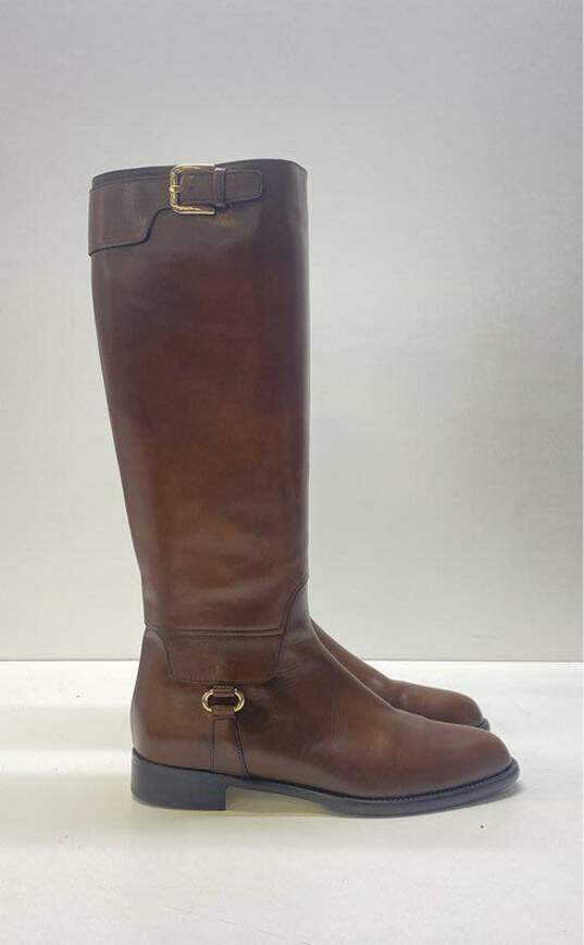 Ron White Leather Buckle Riding Boots Brown 8 image number 1