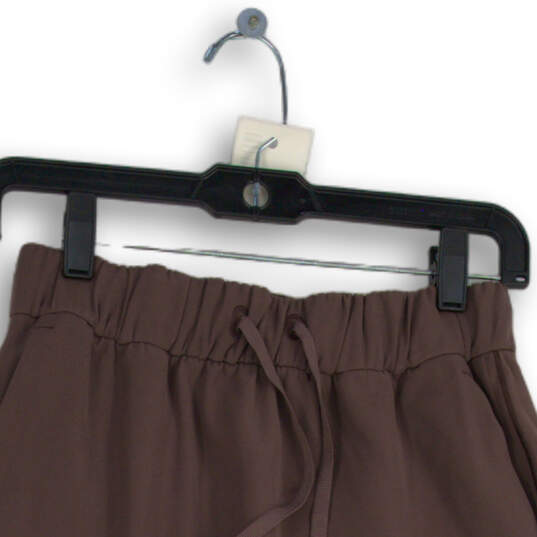 Womens Purple Flat Front Elastic Waist Drawstring Athletic Skirt Size 6 image number 3