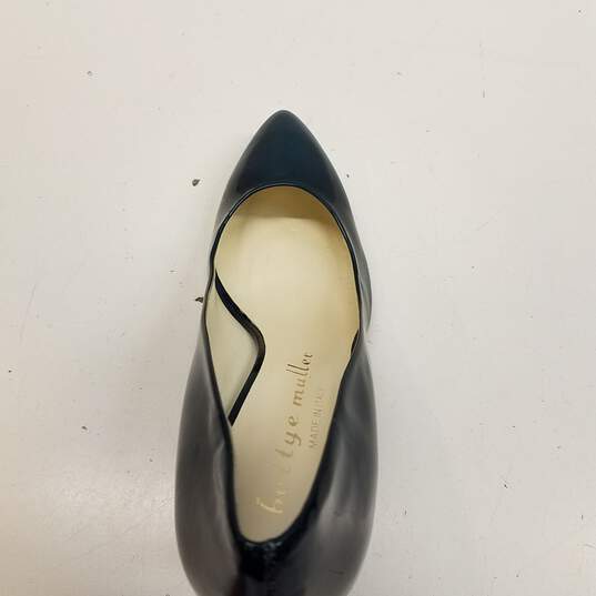 Bettye Muller Patent Leather Pumps Teal 6 image number 8