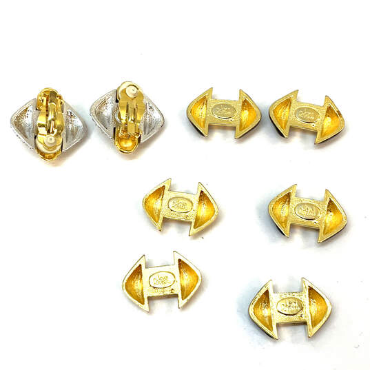 Designer Joan Rivers Gold-Tone Rhinestone Interchangeable Clip-On Earrings image number 1