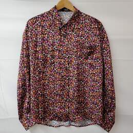 VICI Exclusive Polyester LS Button-Up Multicolor Floral Shirt Women's XL NWT