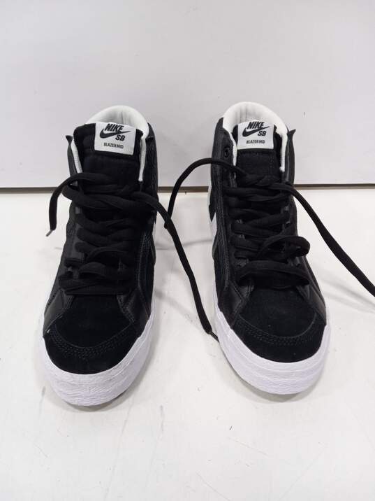 Nike SB Zoom Blazer Mid Premium Plus Black & White Men's Shoes Size 9 image number 1