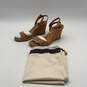 Tory Burch Womens Brown Open Toe Wedge Heel Ankle Strap Espadrille Sandals Sz 8M image number 1