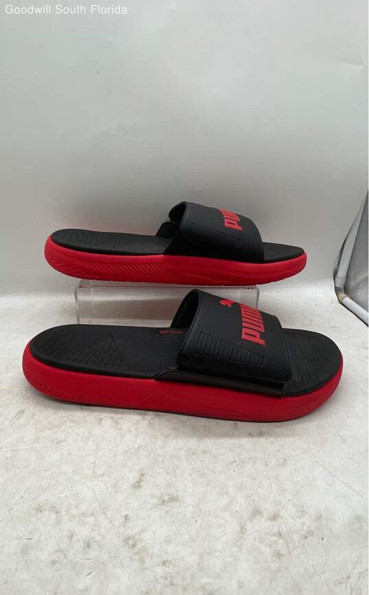 Puma Mens Red And Black Slip-On Sandals Size 12 image number 1