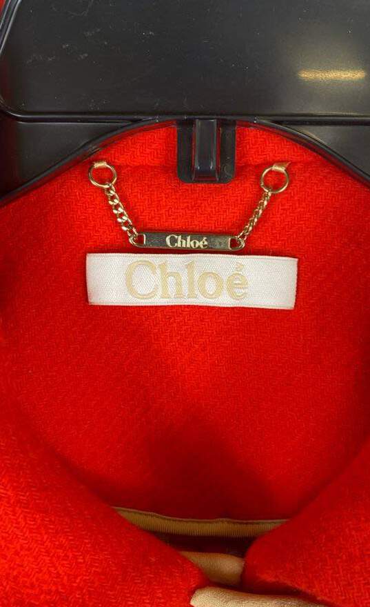 CHLOE Red Beige Detail Coat image number 2