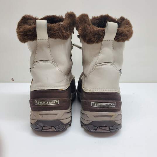 The North Face Brown/Beige Winter Snow Hiking Boots Women's Size 7 image number 5