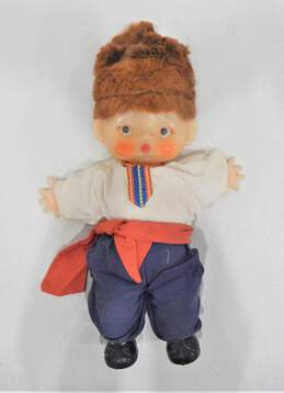 Vintage USSR Soviet Plastic Boy Doll w/ Cossack Hat