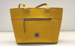 Dooney & Bourke Beacon Yellow Leather Shoulder Tote Bag