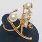 Outhouse Gold Tone Pearls Des Celeste Knuckle Ring 10.9g image number 5