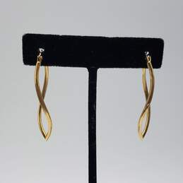 EK 14k Gold Oval Twisted Hoop Earrings 2.5g