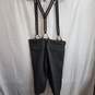 L.L. Bean Striped Gray Wool Trouser Shorts w/ Suspenders Size 44 image number 2