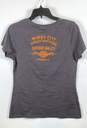 NWT Harley Davidson Womens Gray Graphic Print Short Sleeve Pullover T Shirt Sz M image number 2
