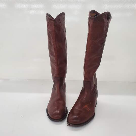 Frye Women's Melissa 2 Button Cognac Brown Leather Boots Size 7.5B image number 2