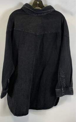 The Kooples Jeans Womens Gray Long Sleeves Collared Trucker Jacket Size Large alternative image