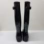 Hunter Women's Tall Black Glossy Rainboots Size 8 image number 4