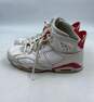 Nike Air Jordan 6 White Athletic Shoe Men 10.5 image number 2
