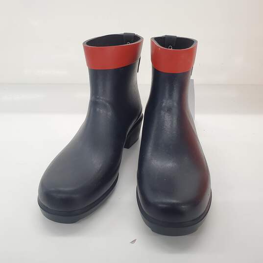 Aigle Women's Myrica Bottil Heeled Black Rubber Rain Boot Size 9 NWT image number 2