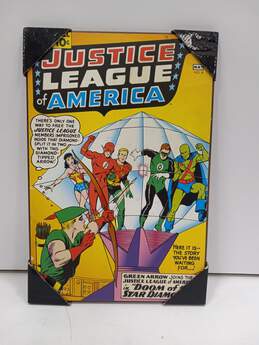 DC Comics Justice League Retro Comic Book Cover Wall Art