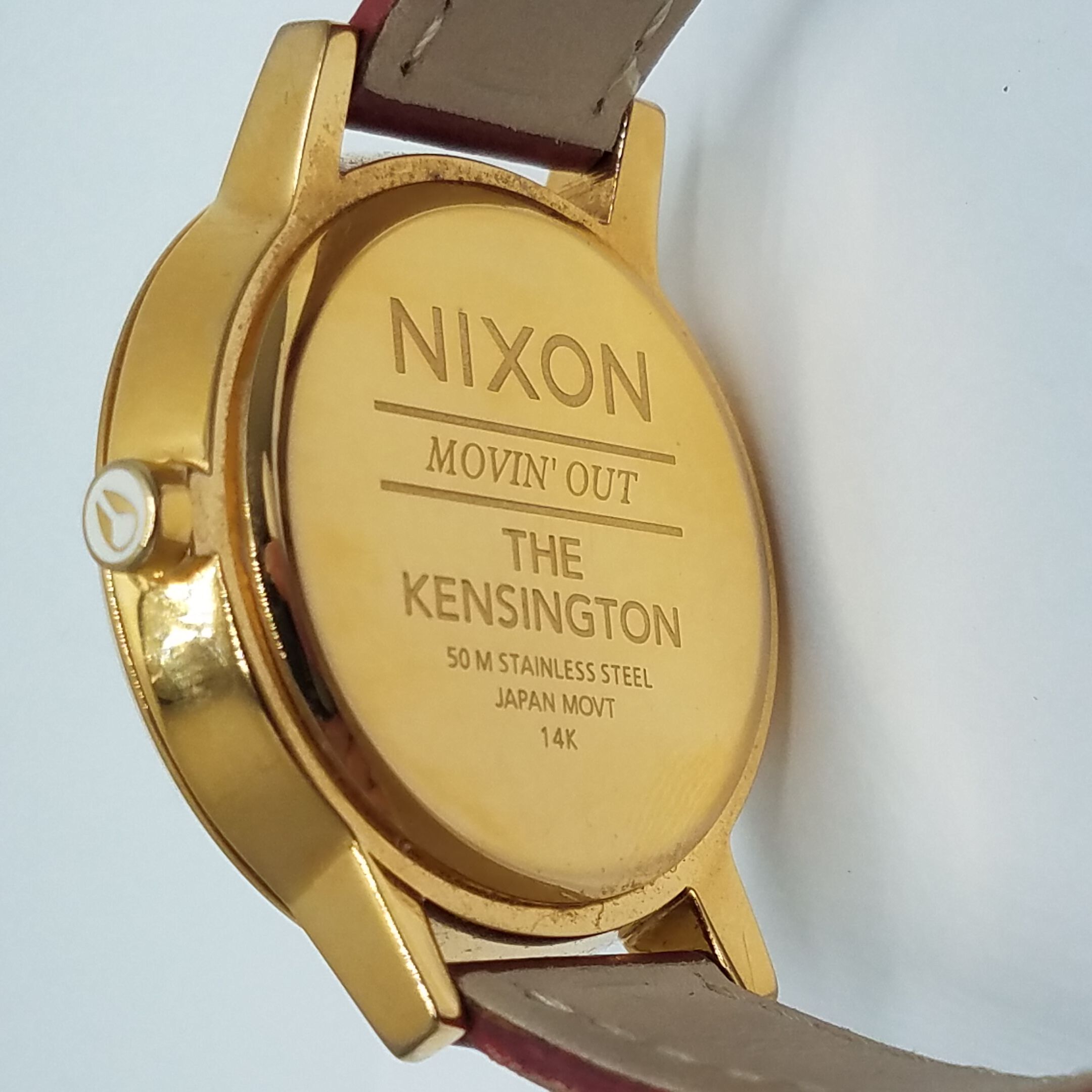 Buy the Nixon The Kensington Movin Out Gold Tone Watch