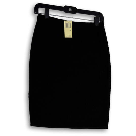 NWT Womens Black Elastic Waist Pull-On Straight & Pencil Skirt Size XS image number 2