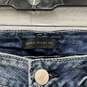 NWT Womens Blue Elyse Curvy Fit Mid Rise Distressed Capri Jeans Size 32 image number 3