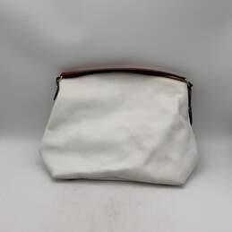 NWT Dooney & Bourke Womens White Leather Zipper Top Handle Handbag Purse alternative image