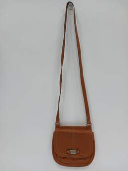 Relic Brown Leather Crossbody Bag