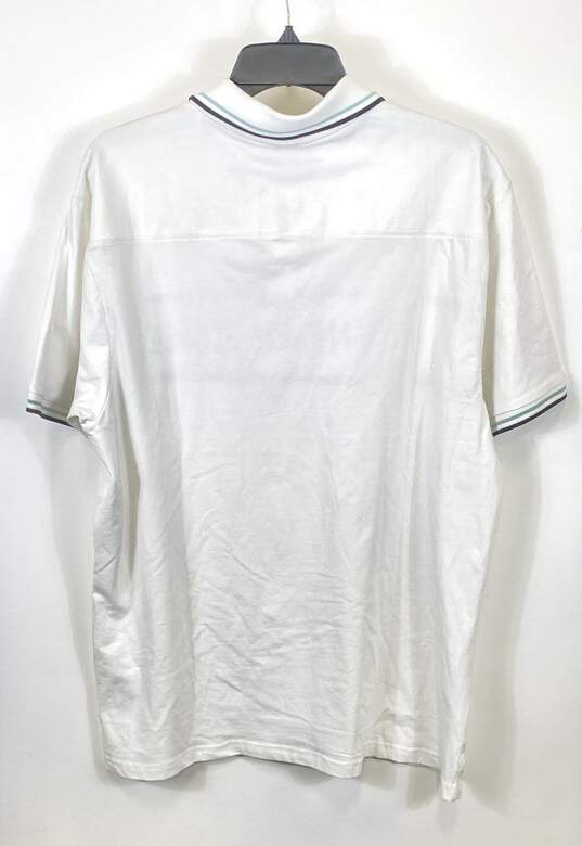 NWT Kenneth Cole Mens White Short Sleeve Collared Polo Shirt Size Large image number 2