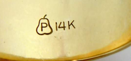 14K Gold Brushed Textured Wide Wedding Band Ring 9.7g image number 5