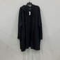 NWT Womens Black Long Sleeve Hooded Open Front Cardigan Sweater Size 22/24 image number 1