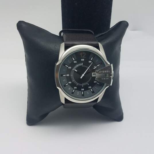 Diesel DZ-1206 44mm WR 10 Bar Black Dial Date Men's Wristwatch 88g image number 3