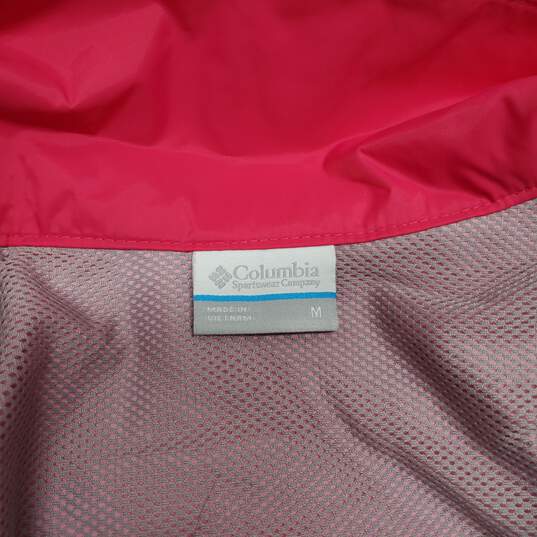 Columbia Full Zip Up Pink Nylon Hooded Outdoor Jacket Size M image number 3