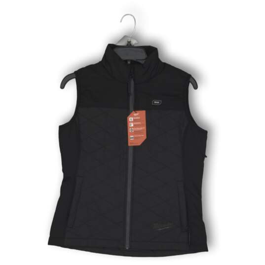 NWT Milwaukee Mens Quilted Vest Electric Heating Mock Neck Full Zip Black Size S image number 1