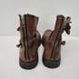 FRYE WMs Shearling Brown Leather Zip Fur Lined Boots Size 8.5 image number 6