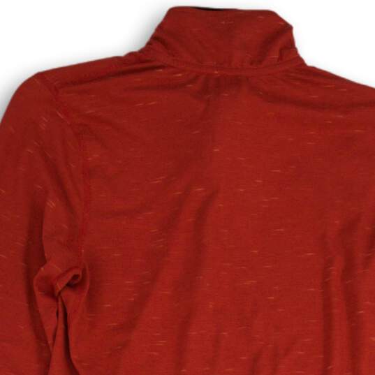 Nike Womens Red Ohio State Buckeyes Quarter Zip Pullover T-Shirt Size Medium image number 4