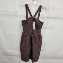 J. Crew Chocolate Brown Silk Sleeveless Dress Women's Size 2 NWT